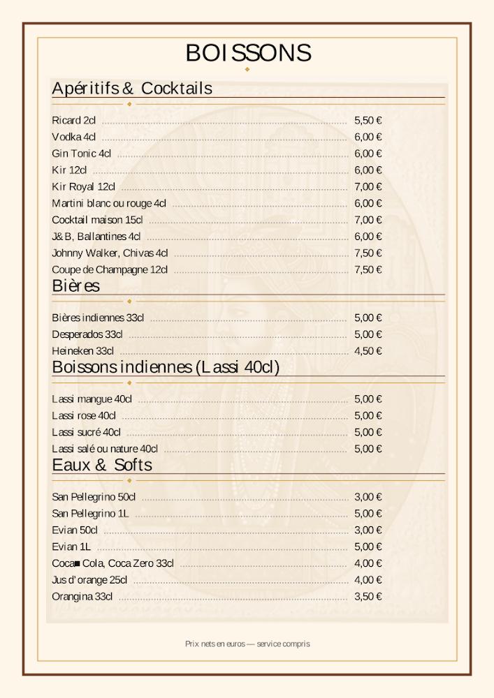 Le Mughal - Menu Image 2